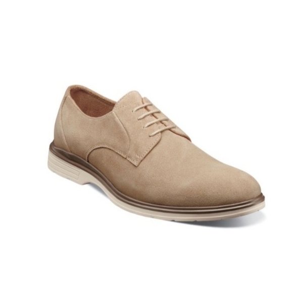 Stacy Adams Plain Toe Lace up Men Shoes Sandstone Suede Leather Size 9 Pre Owned main image 5